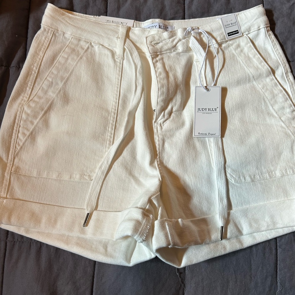 Judy Blue Cream Jean Shorts